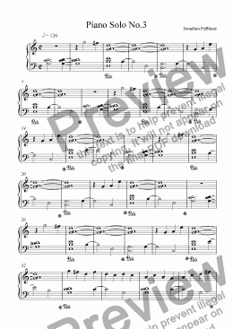 page one of Piano Solo No.3