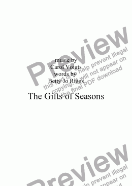page one of The Gifts of Seasons