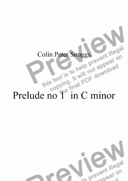 page one of Prelude in C minor