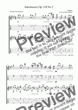 page one of Intermezzo Op 118 No 2