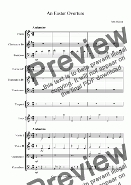 page one of An Easter Overture for School Orchestra