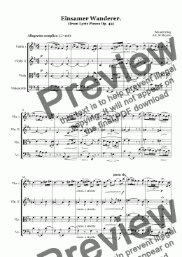 page one of Grieg - Einsamer Wanderer. ( Lyric Pieces Op. 43)