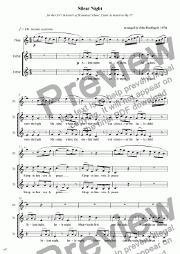 page one of Silent Night