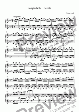 page one of Soapbubble Toccata