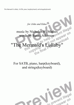 page one of The Mermaid's Lullaby