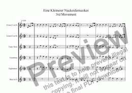 page one of Eine Kleinerer Nackerdemusiker 3rd Movement