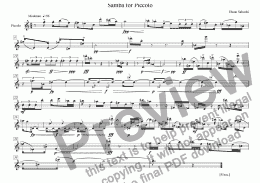page one of Samba for Piccolo