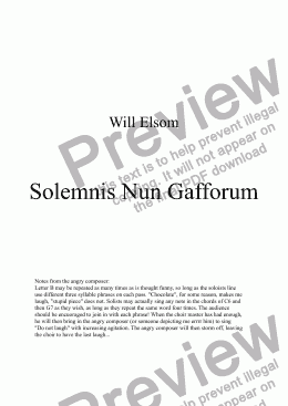 page one of Solemnis Nun Gafforum