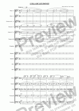 page one of 126-L’Illa de les Dones (orchestra and chorus)