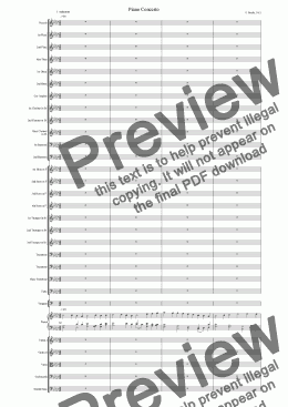 page one of Piano Concerto #1 movement 1