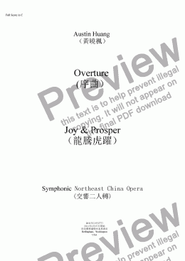 page one of  Overture “Joy & Prosper”