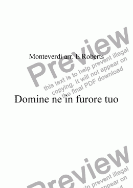 page one of Domine ne in furore tuo