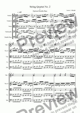 page one of String Quartet No. 2