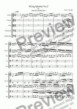 page one of String Quartet No.2