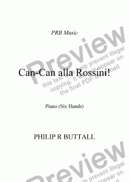 page one of Can-Can alla Rossini! (Six Hands)