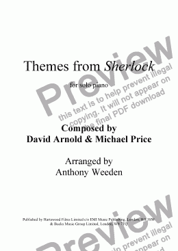 page one of Themes from Sherlock