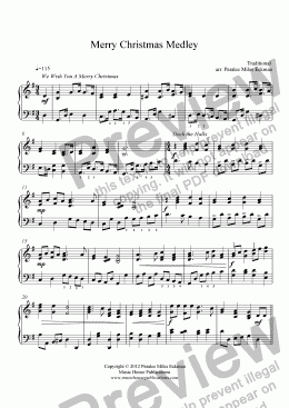 page one of Merry Christmas Medley (piano solo)