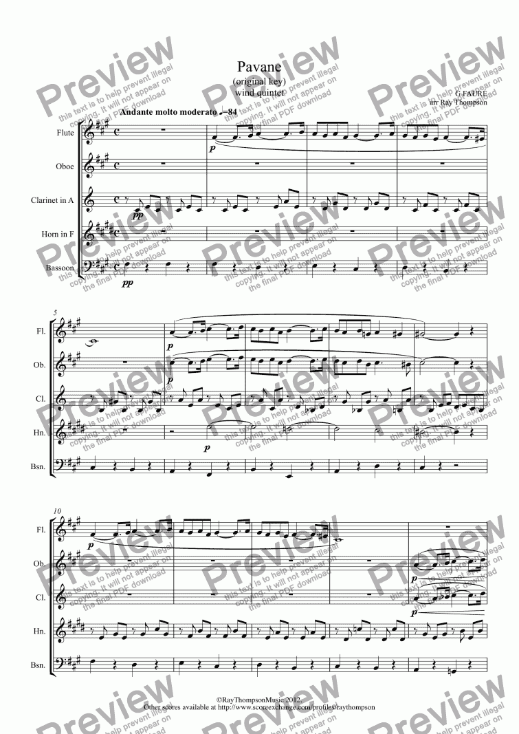 faure pavane guitar quartet pdf free download