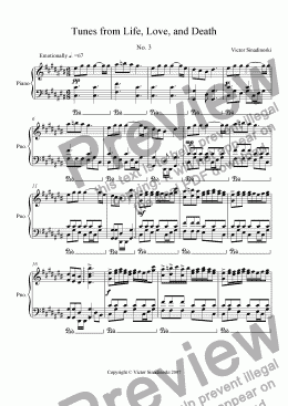 page one of Tunes from Life, Love, and Death No. 3