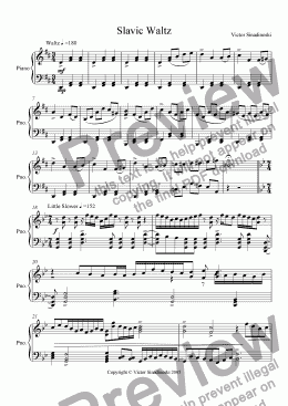 page one of Slavic Waltz