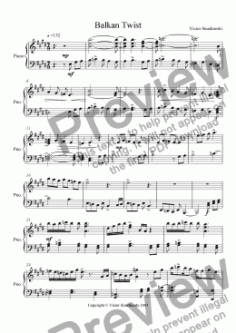 page one of Balkan Twist