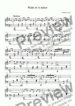 page one of Waltz in A minor