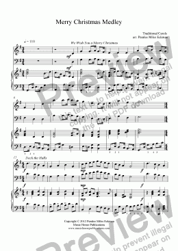 page one of Merry Christmas Medley (solo instrument & piano)