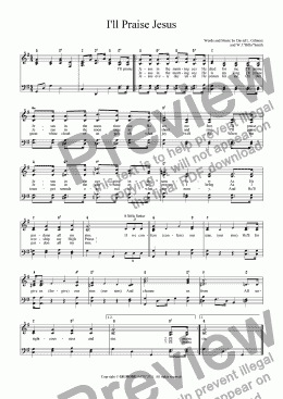 page one of I'll Praise Jesus