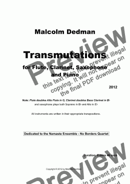 page one of Transmutations