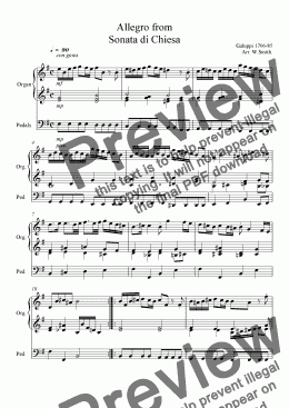 page one of Allegro from Sonata di Chiesa