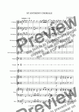 page one of ST ANTHONY CHORALE Music Kit (flexible ensemble)
