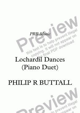 page one of Lochardil Dances (Piano Duet)