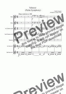 page one of Scherzo  [Petite Symphony] (ME)