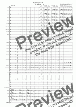 page one of Symphony No 79 2nd movt Scherzo