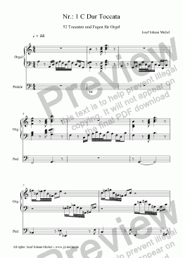 page one of Nr.: 1 C Dur Toccata