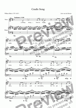page one of Cradle Song (voice + piano)