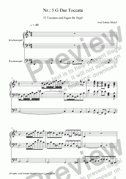 page one of Nr.: 5 G Dur Toccata