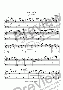 page one of Pastorale (carillon)