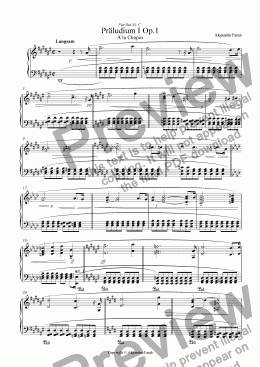 page one of Präludium I Op.1