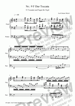 page one of Nr.: 9 F Dur Toccata