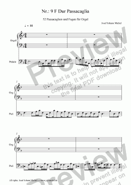 page one of Nr.: 9 F Dur Passacaglia