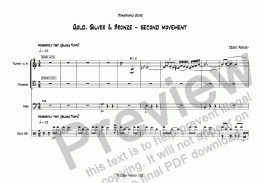 page one of Gold, Silver & Bronze - Second Movement for Jazz Sextet