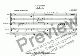 page one of Flower Duet (Lakmé)