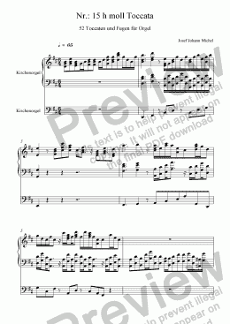 page one of Nr.: 15 h moll Toccata