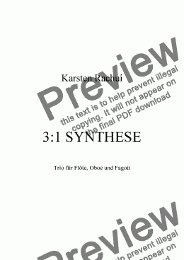 page one of 3:1 SYNTHESE (flute, oboe, bassoon)