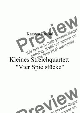 page one of Kleines Streichquartett "Vier Spielstücke"