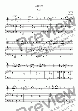 page one of Sonate