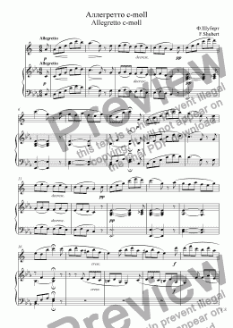 page one of Allegretto c-moll