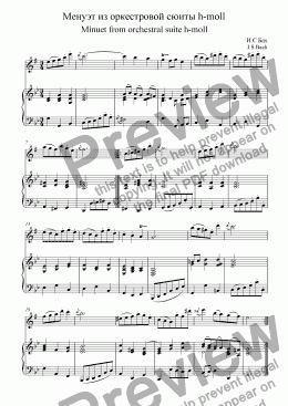 page one of Minuet and Polonaise from orchestral suite h-moll