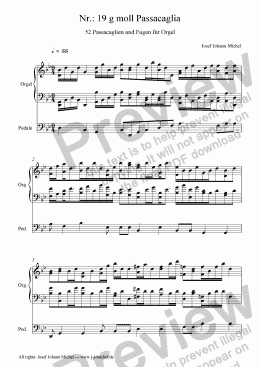 page one of Nr.: 19 g moll Passacaglia